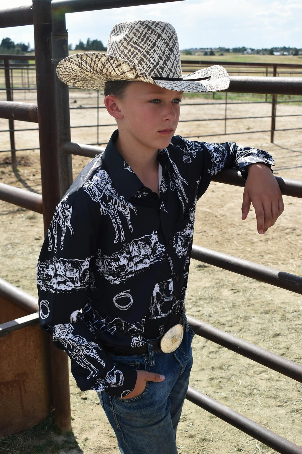 Ranch Life Unisex Western Button Up Shirt