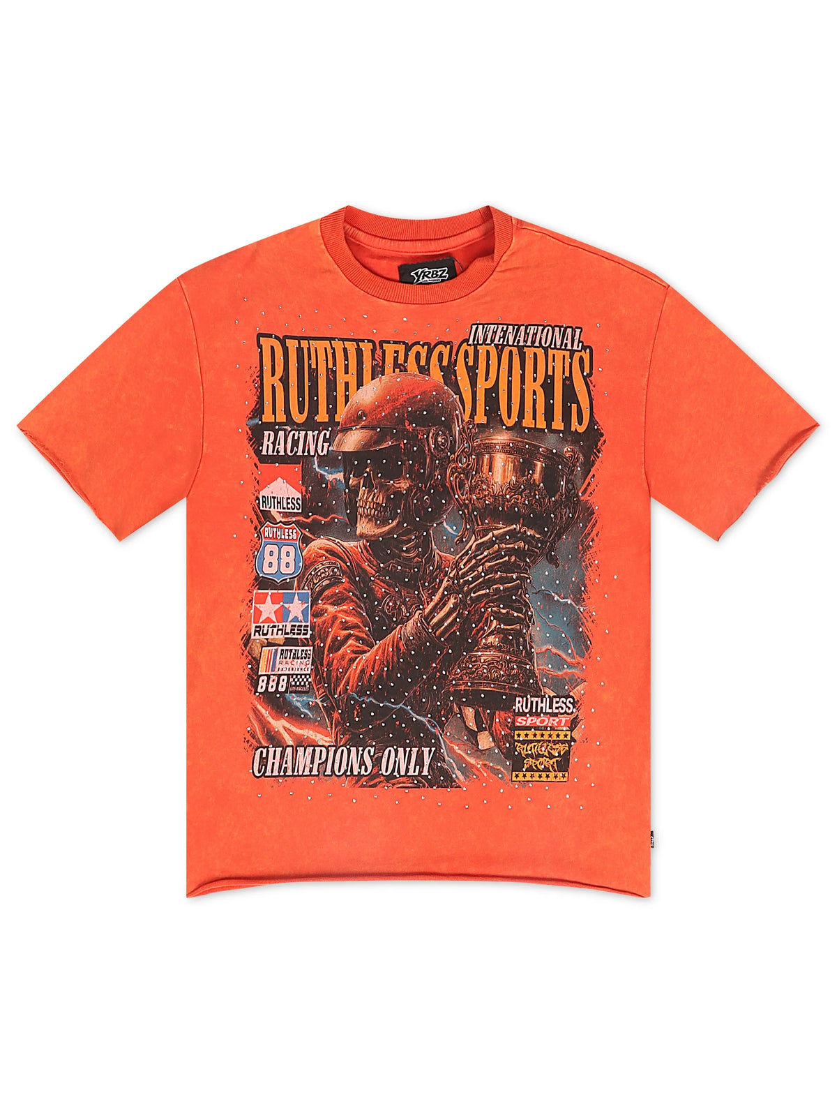 YRBZ Ruthless Cropped Tee - Orange