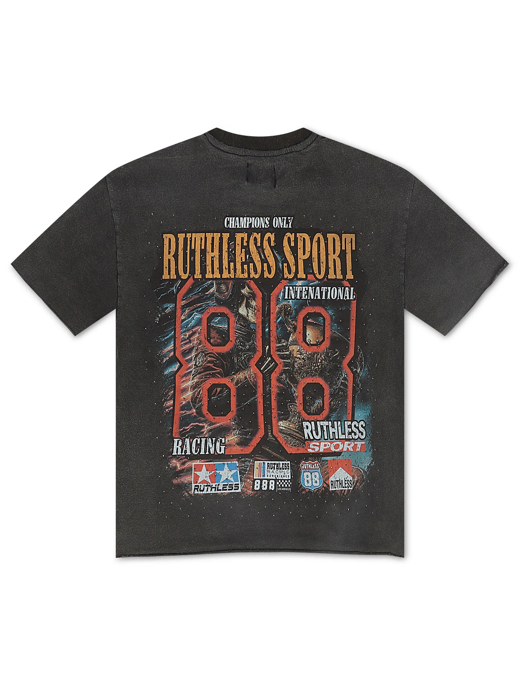 YRBZ Ruthless Cropped Tee - Washed Grey