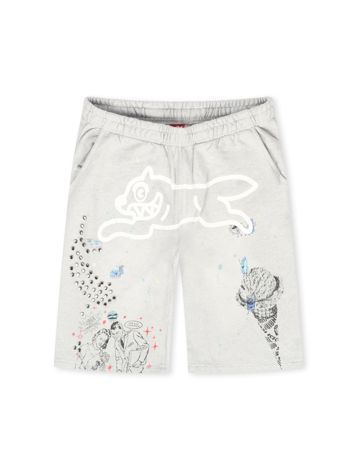 Icecream Milk Shake Terry Short - Heather Grey