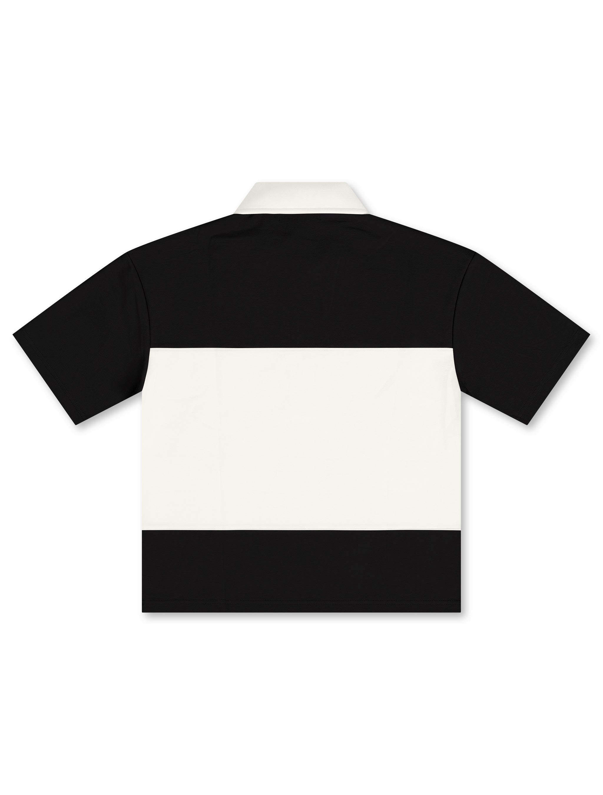 Majestik Pique Cut and Sewn Quarter Zip Polo - Black