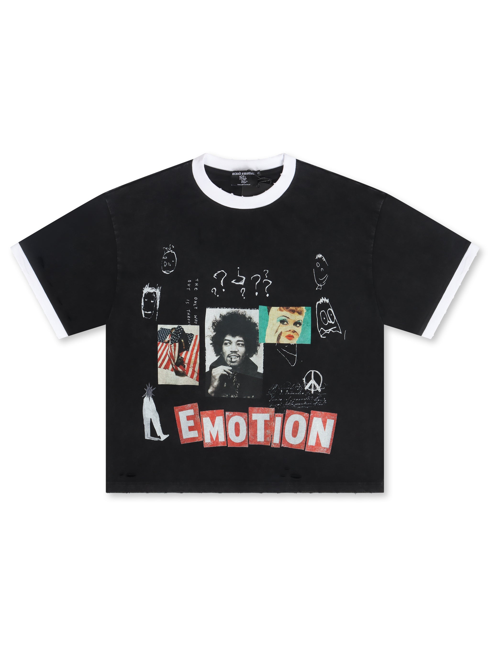 Mixed Emotion Black Static Tee - Black