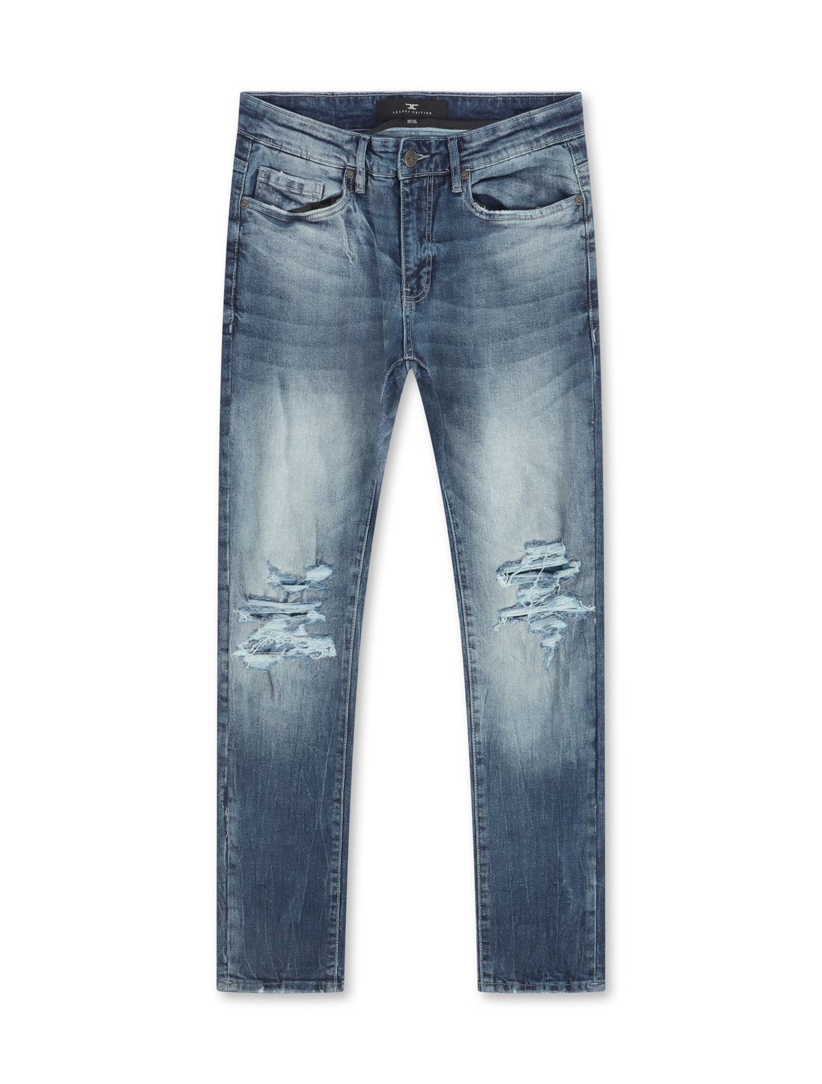 Jordan Craig Sean Shredded Jeans - Blue