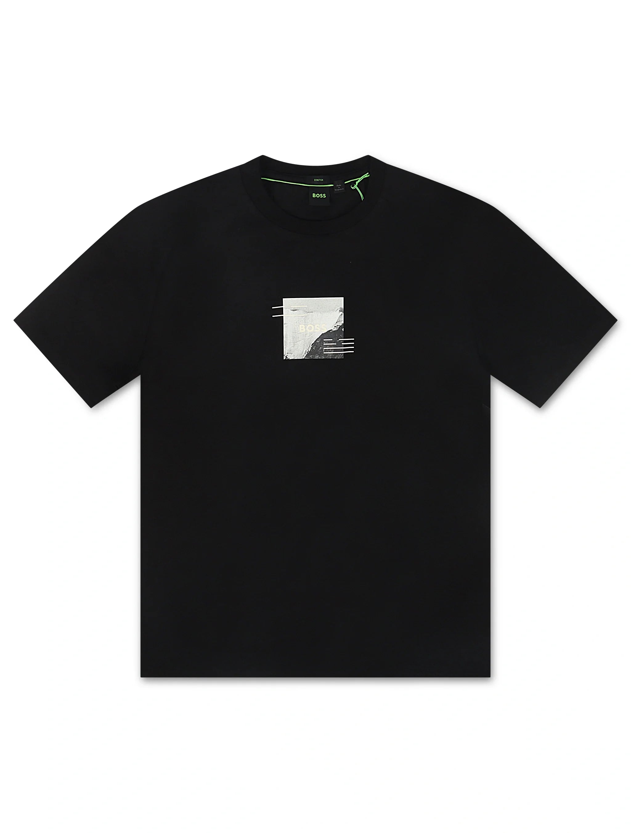 Boss Green Stripe Zone Tee - Black
