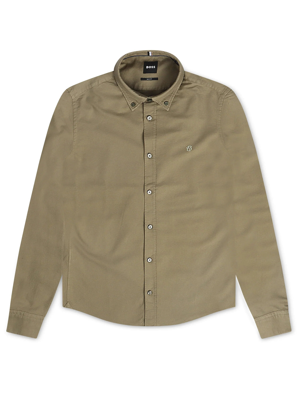 Hugo Boss Roan Button-Up Long Sleeve - Olive