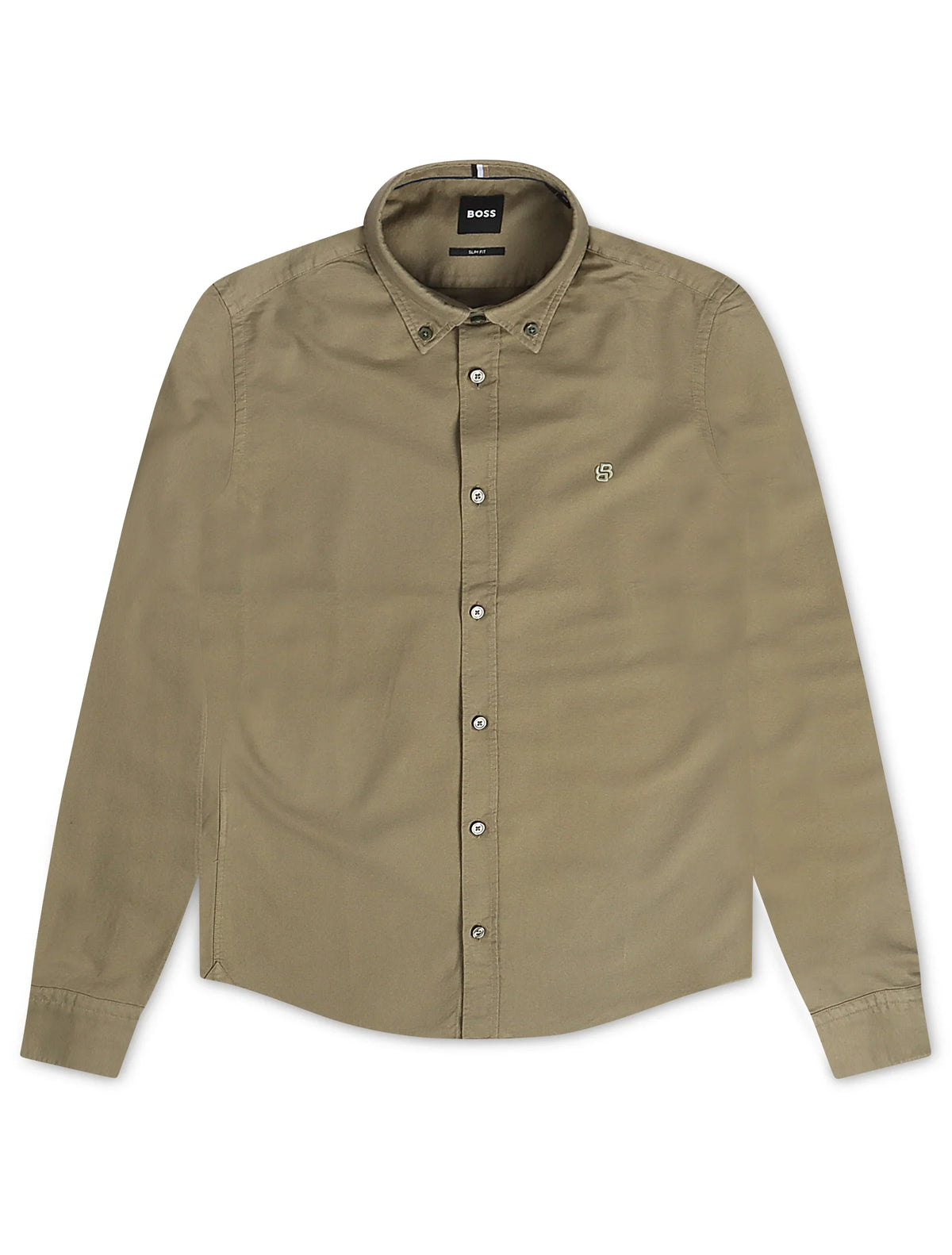 Hugo Boss Roan Button-Up Long Sleeve - Olive