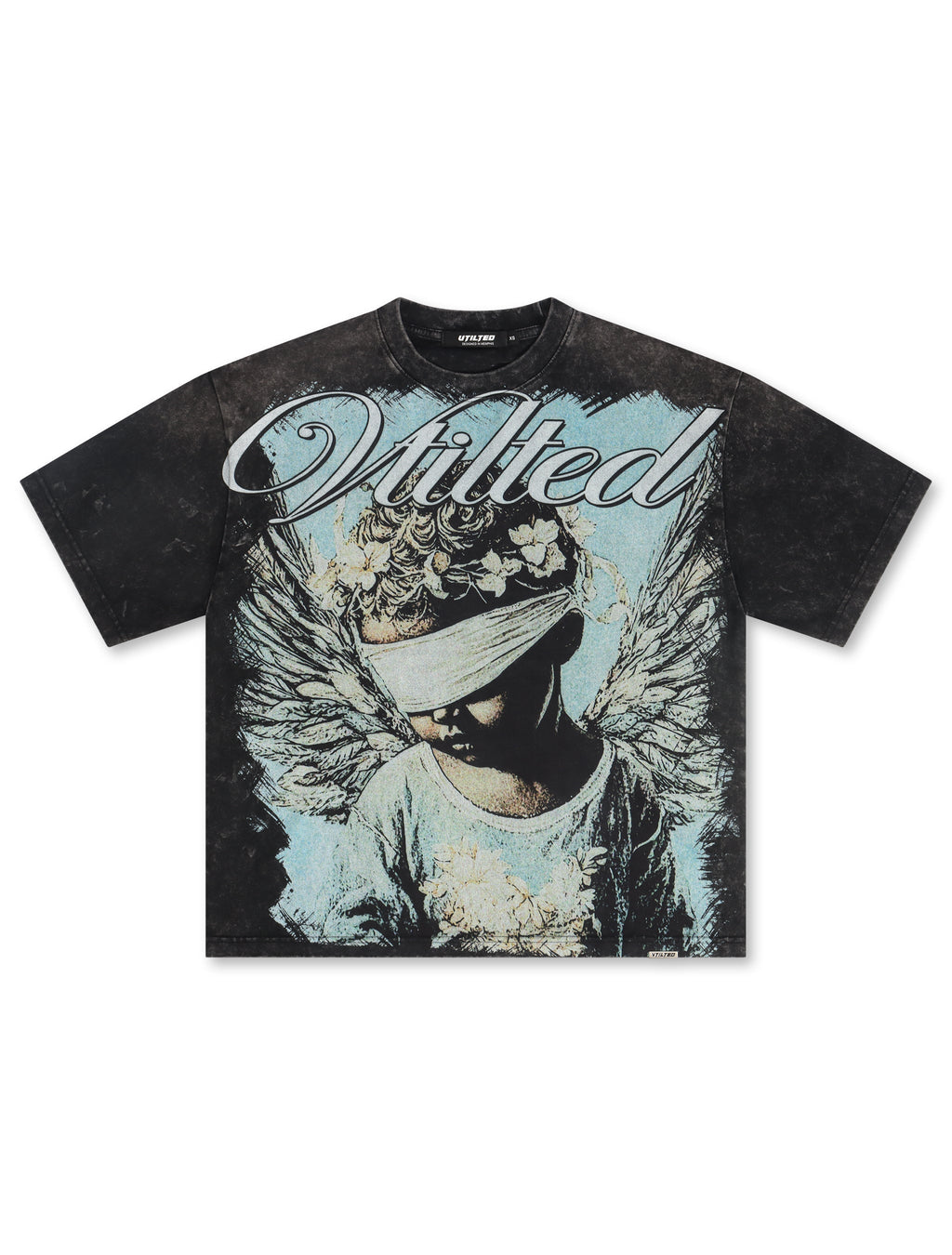 Vtilted Poetry Tee - Grey Wash