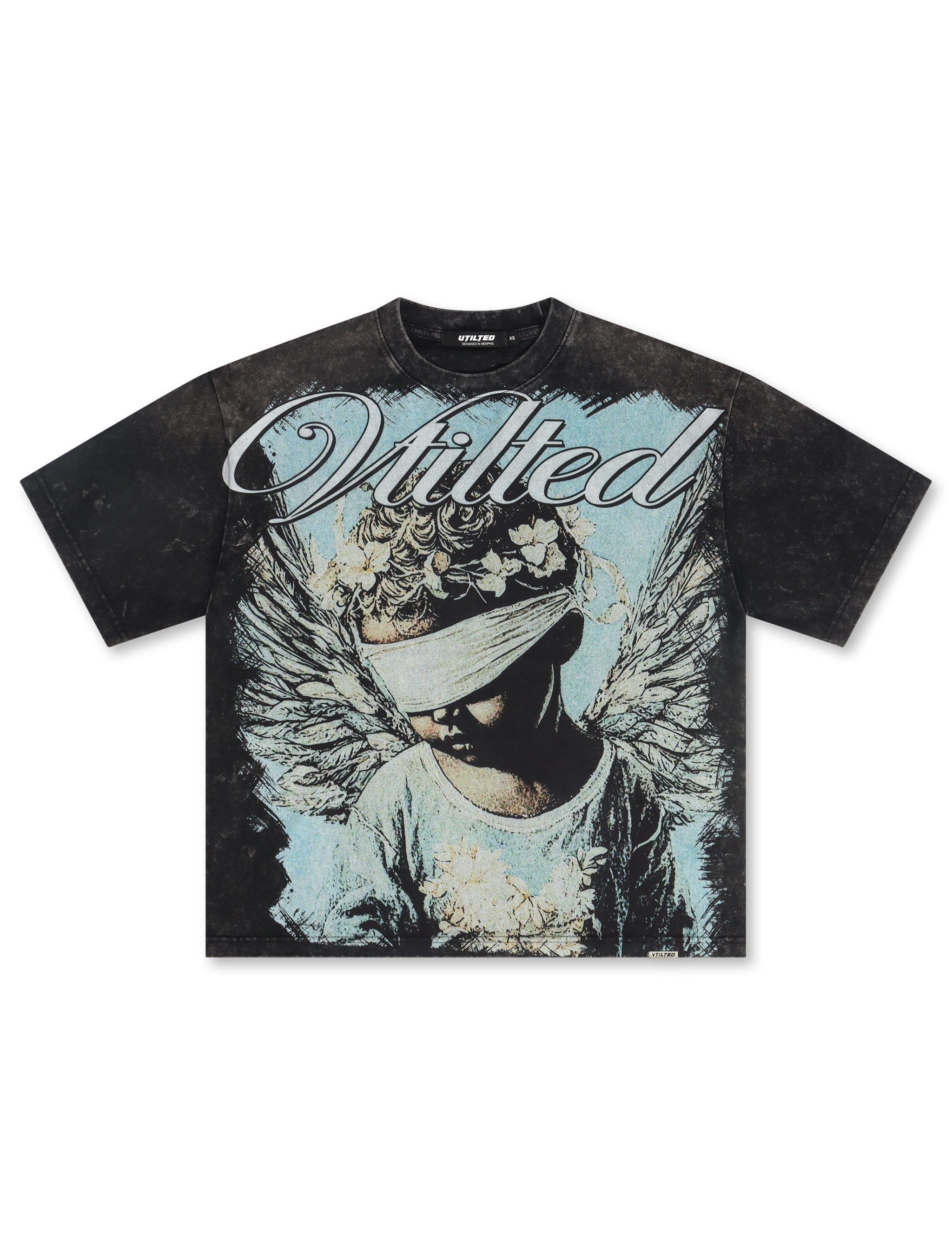 Vtilted Poetry Tee - Grey Wash