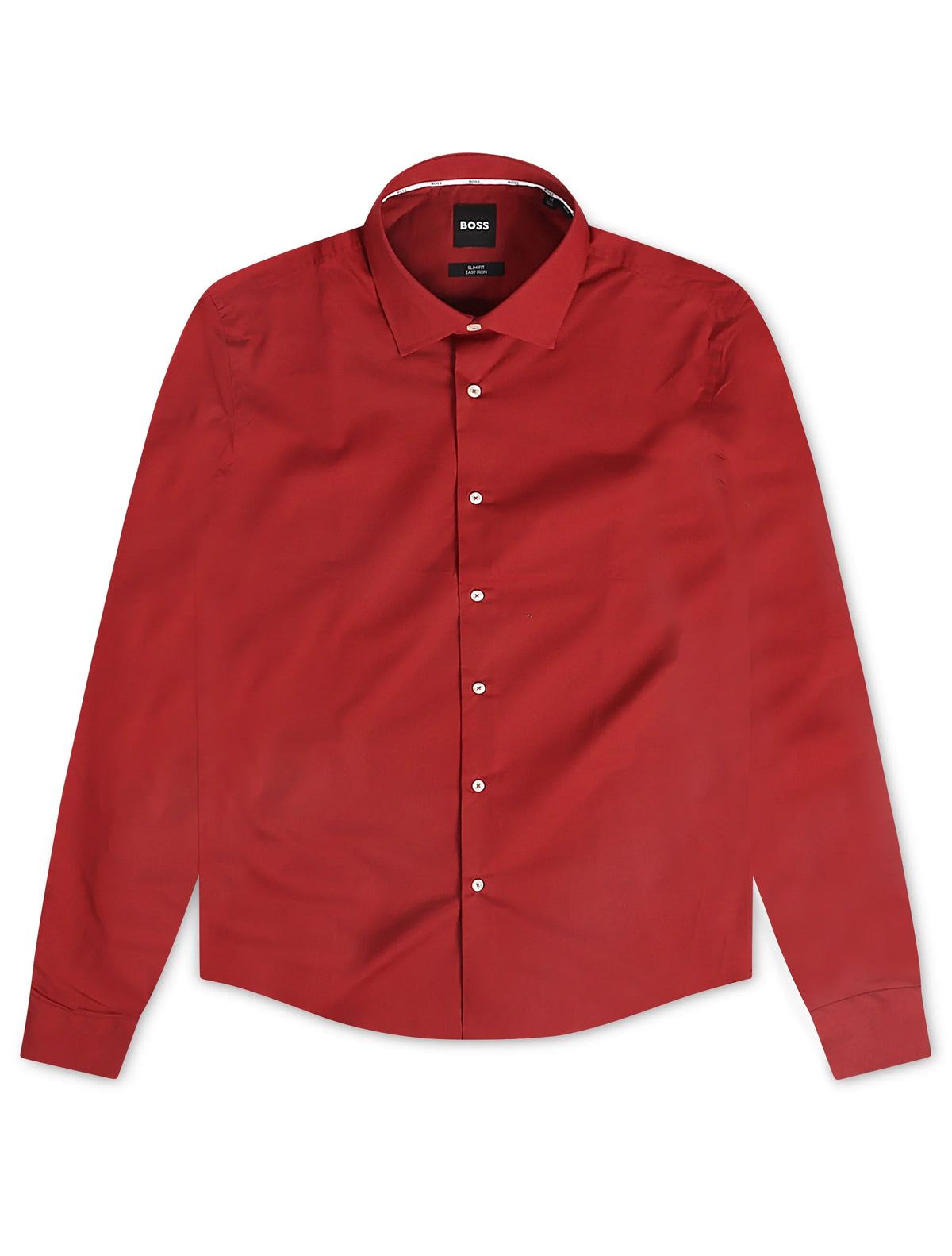 Hugo Boss Hank Button-Up Long Sleeve - Red