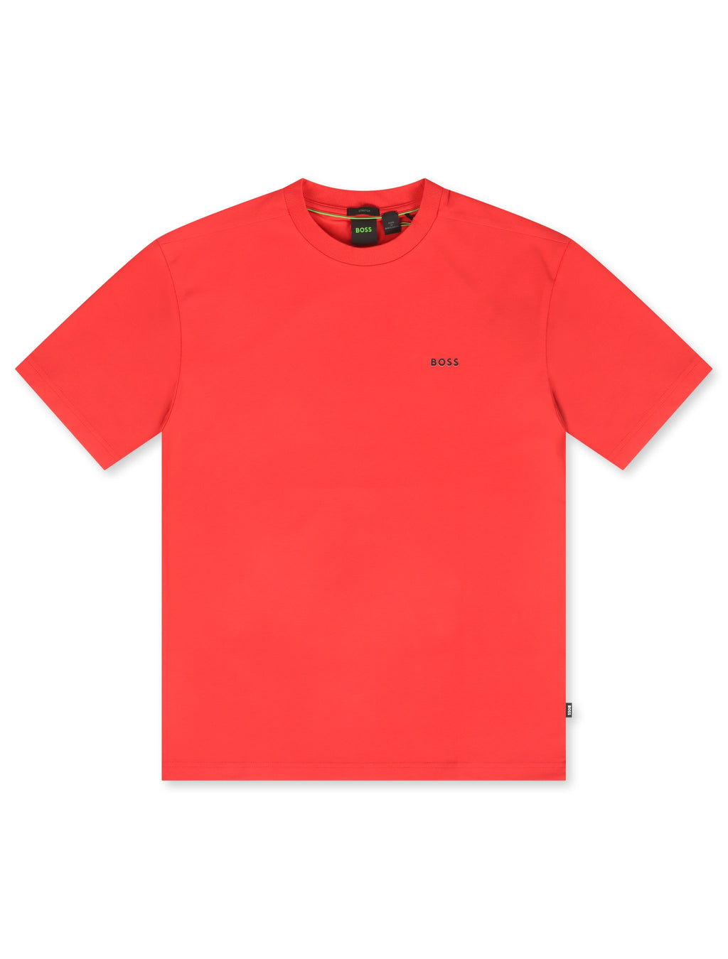 Boss Green Contrast Logo Tee - Open Red
