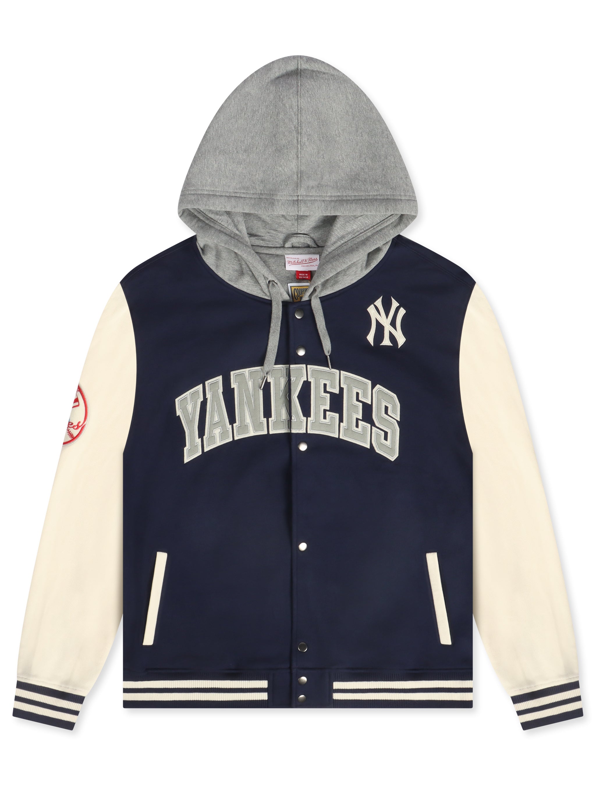 Mitchell & Ness Yankees Courtside Fleece Jacket - Navy