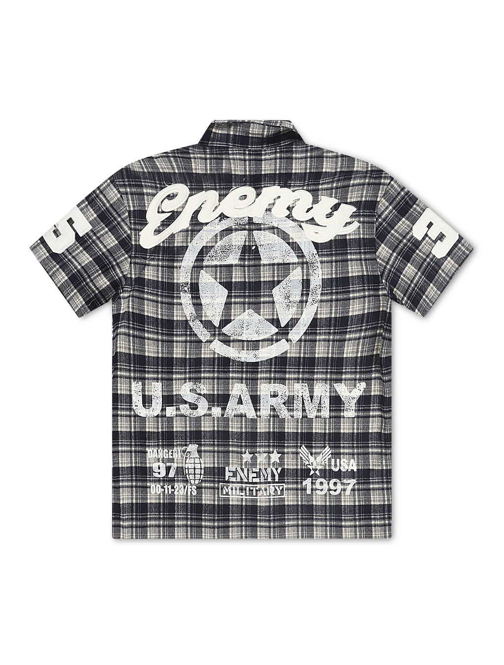 N.M.E NYC No Mercy Flannel Overshirt - Blue
