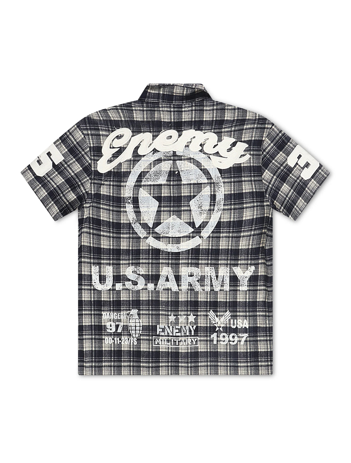 N.M.E NYC No Mercy Flannel Overshirt - Blue