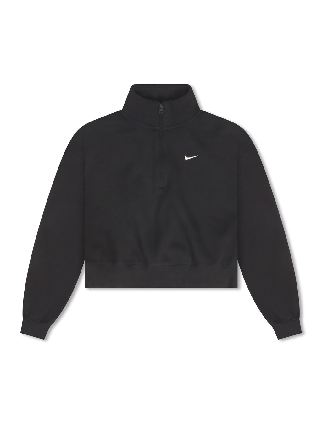 Nike Womens 1/4 Cropped Oversized Cropped Tee - Black