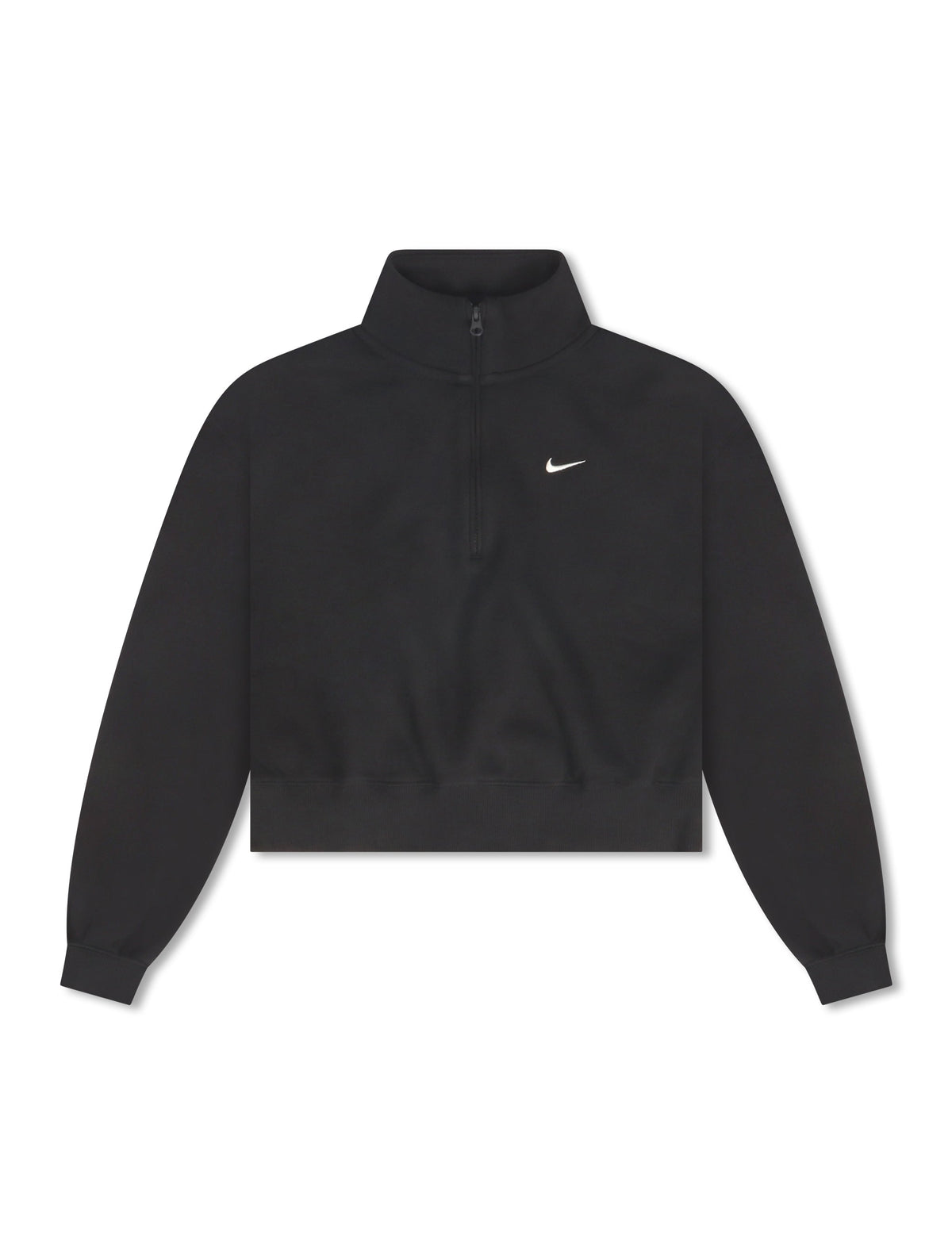 Nike Womens 1/4 Cropped Oversized Cropped Tee - Black