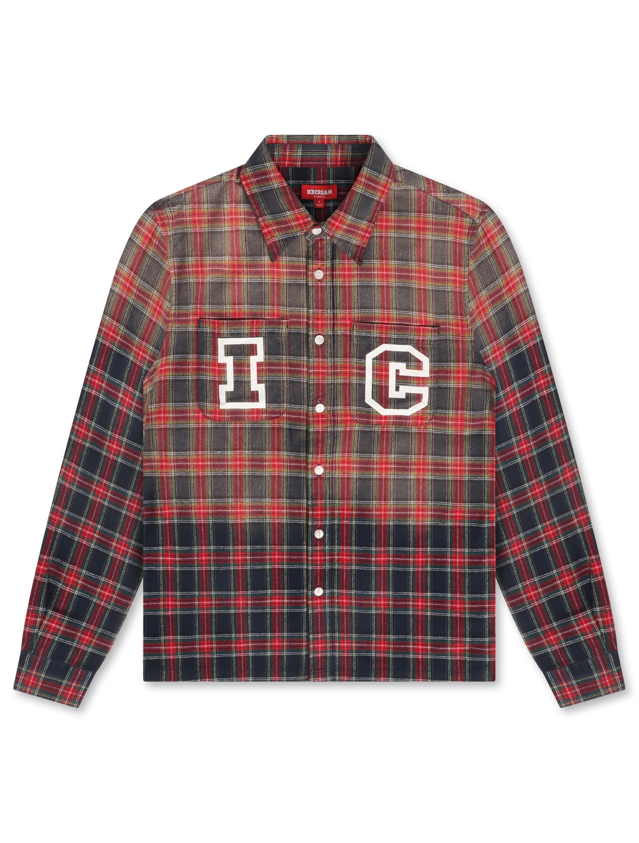 Icecream Grapefruit LS Woven - Plaid