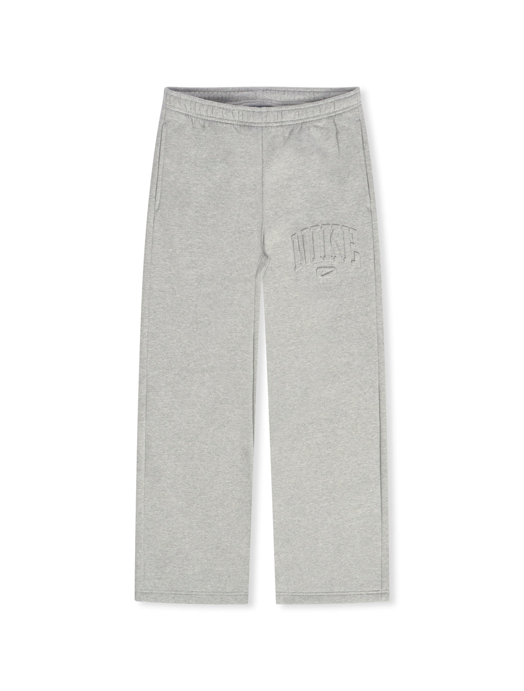 Nike Womens Studio Fleece Wide Leg Pants - Heather Grey