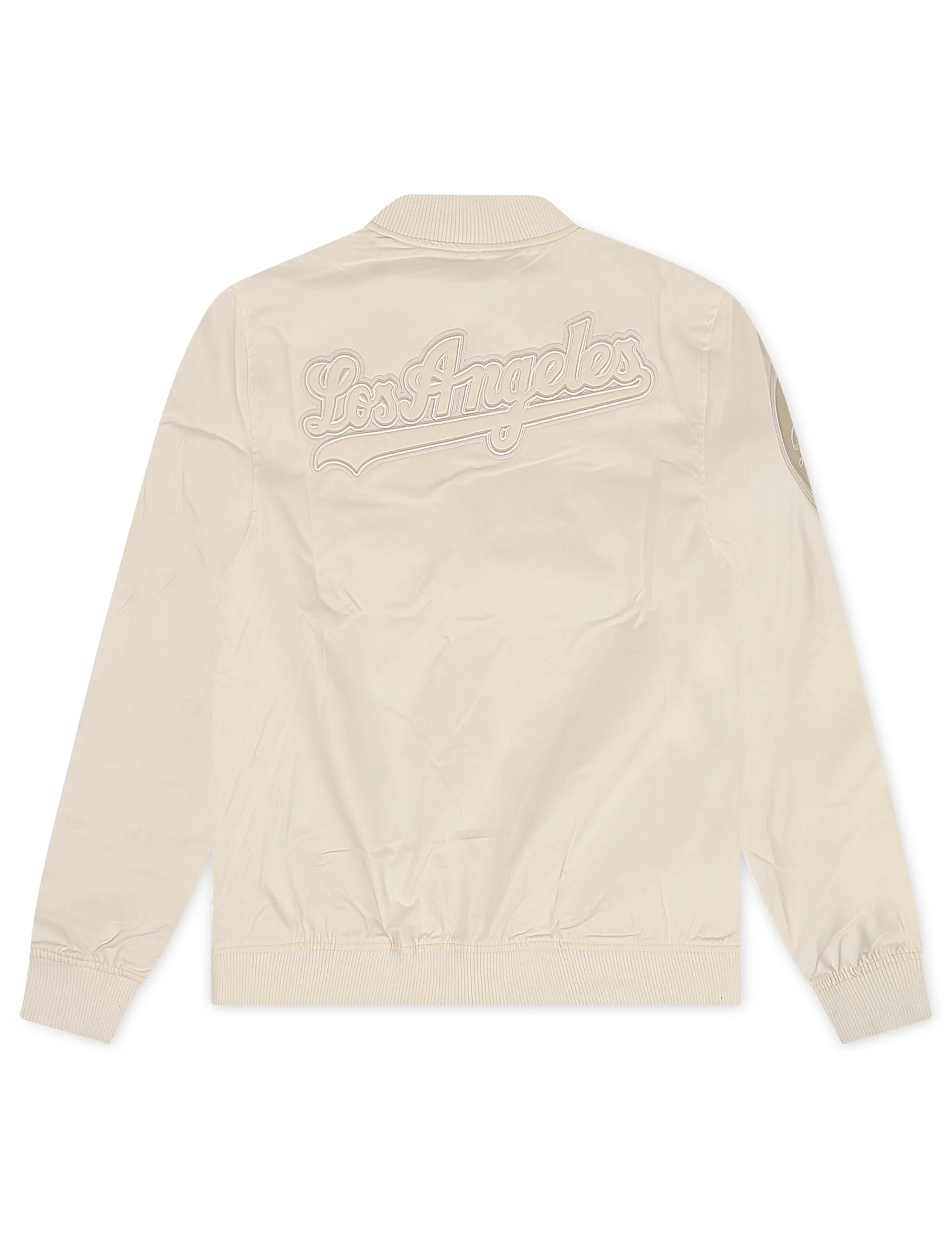 Pro Standard Los Angeles Dodgers Neutral Twill Jacket - Eggshell