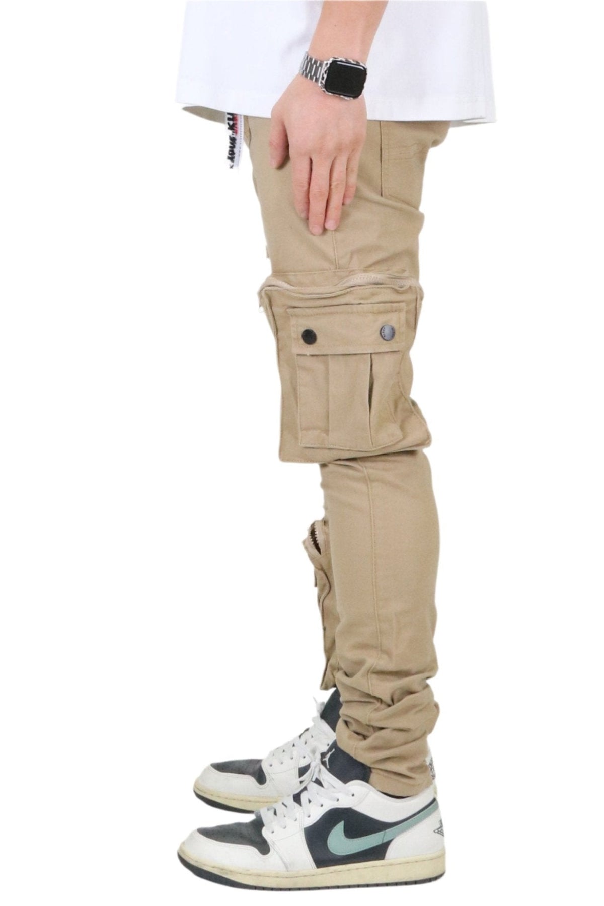 HEWIT Men's premium twill khaki  cargo pants.