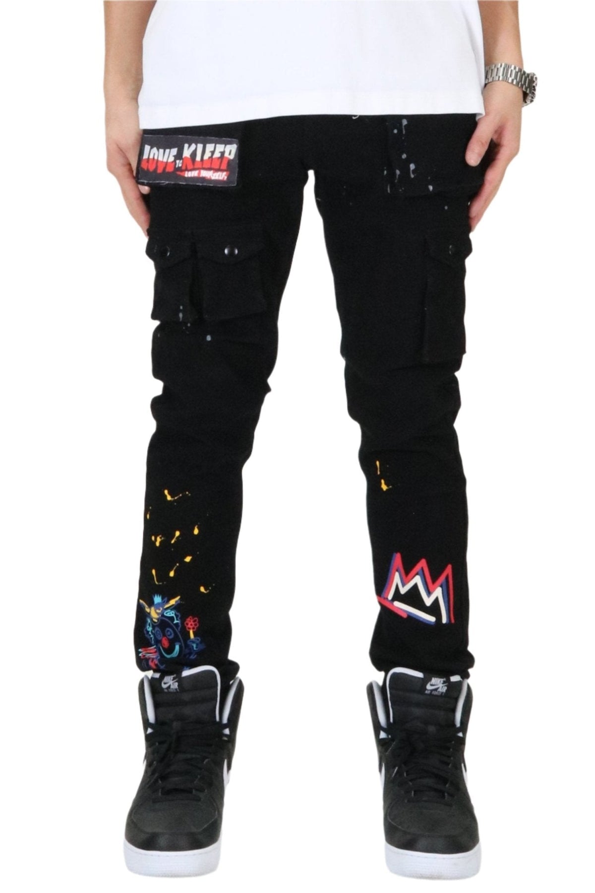 Napa Men's premium skinny twill cargo pants.