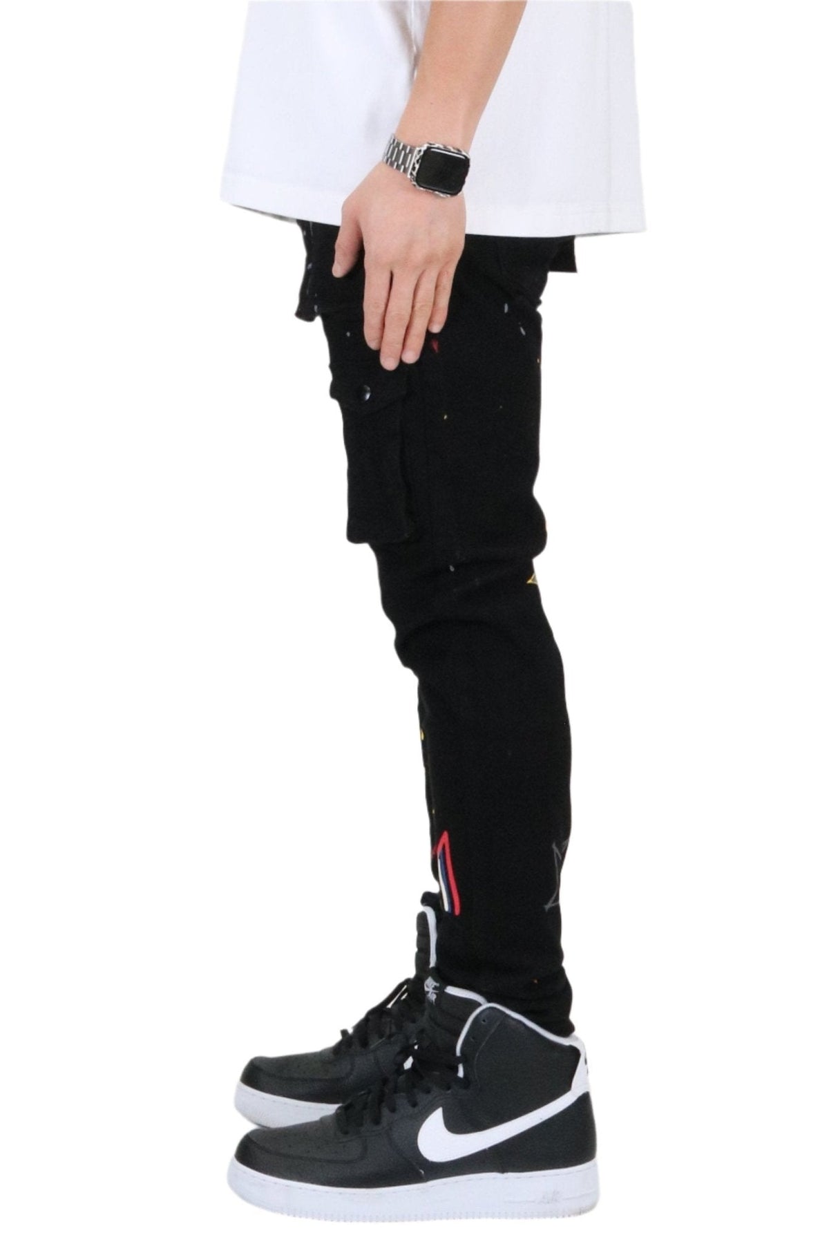 Napa Men's premium skinny twill cargo pants.