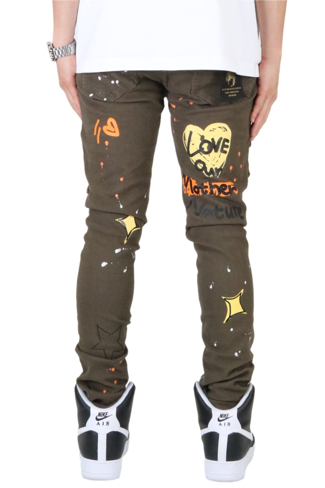 Zati Men's premium skinny twill cargo pants.