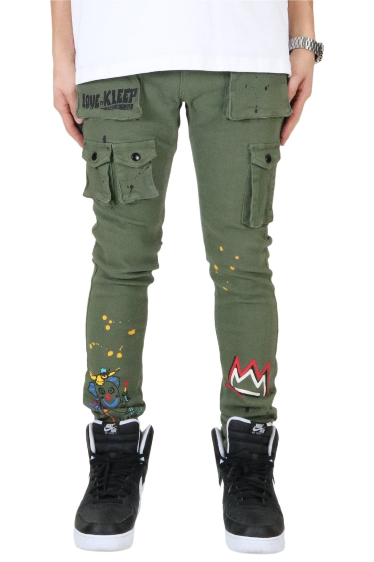 Jake Men's premium skinny twill cargo pants.