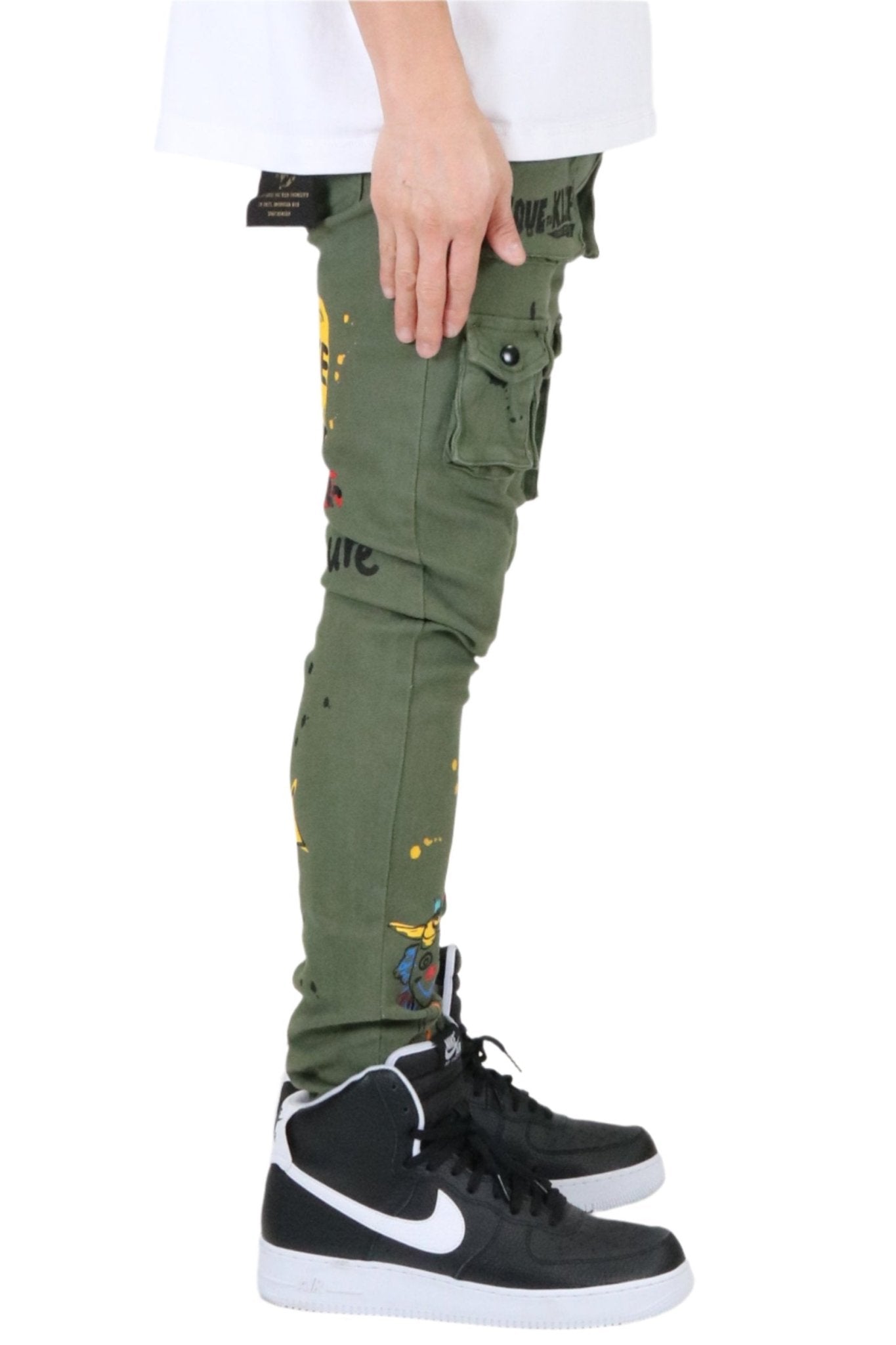 Jake Men's premium skinny twill cargo pants.