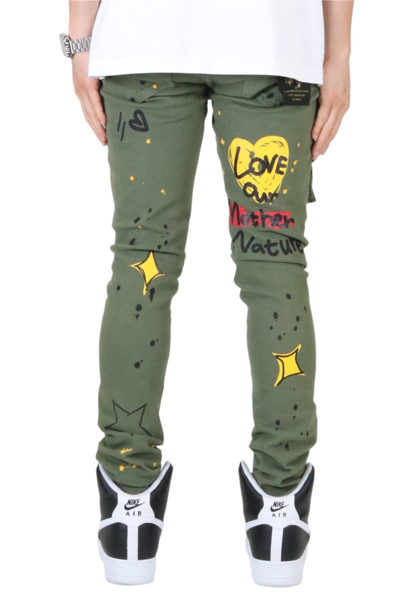 Jake Men's premium skinny twill cargo pants.