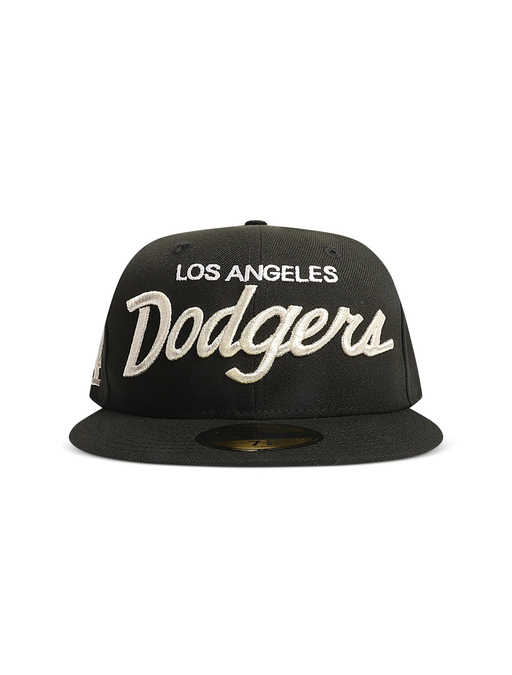 Side Script Hat New Era 5950 Dodgers Side LA Metallic Script Hat - Black/Silver By ...