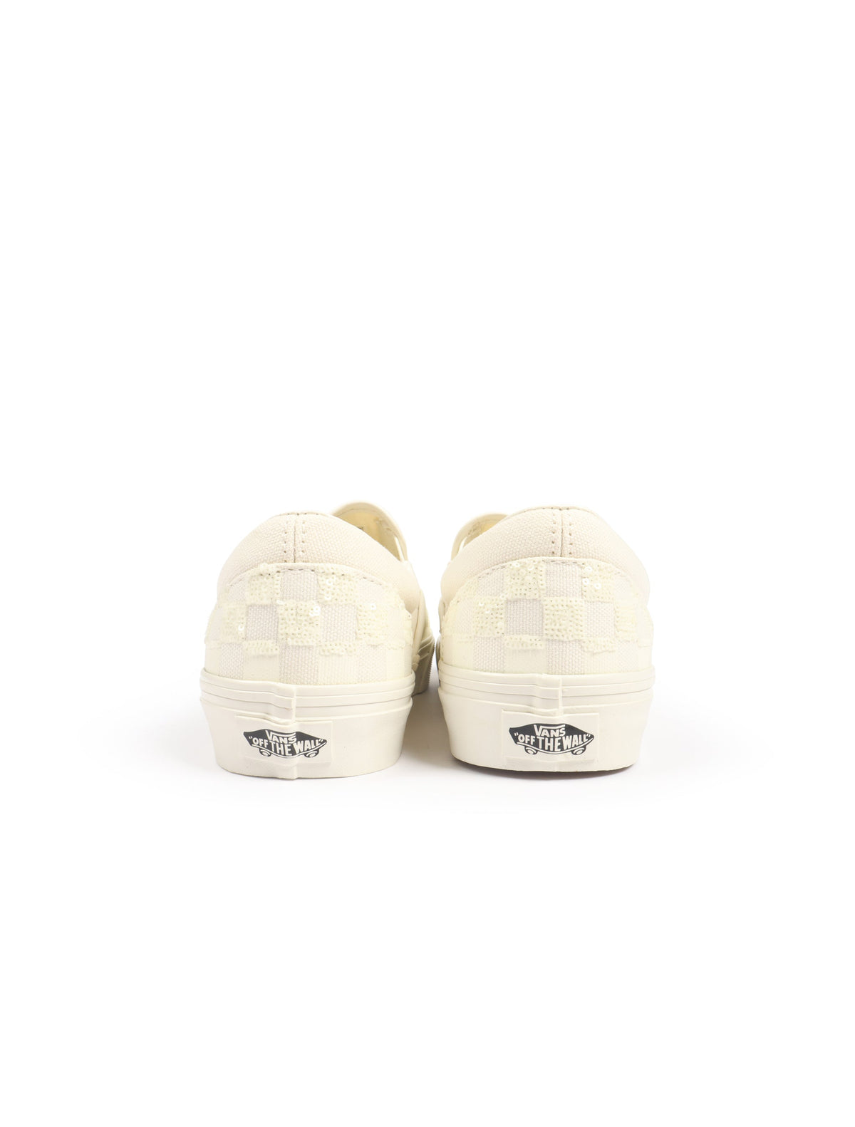 Vans Big Kids Classic Slip-On Beaded - White Checkerboard
