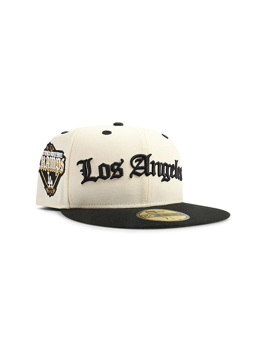 New Era 5950 LA Dodgers World Series Champs Hat - Chrome/Black