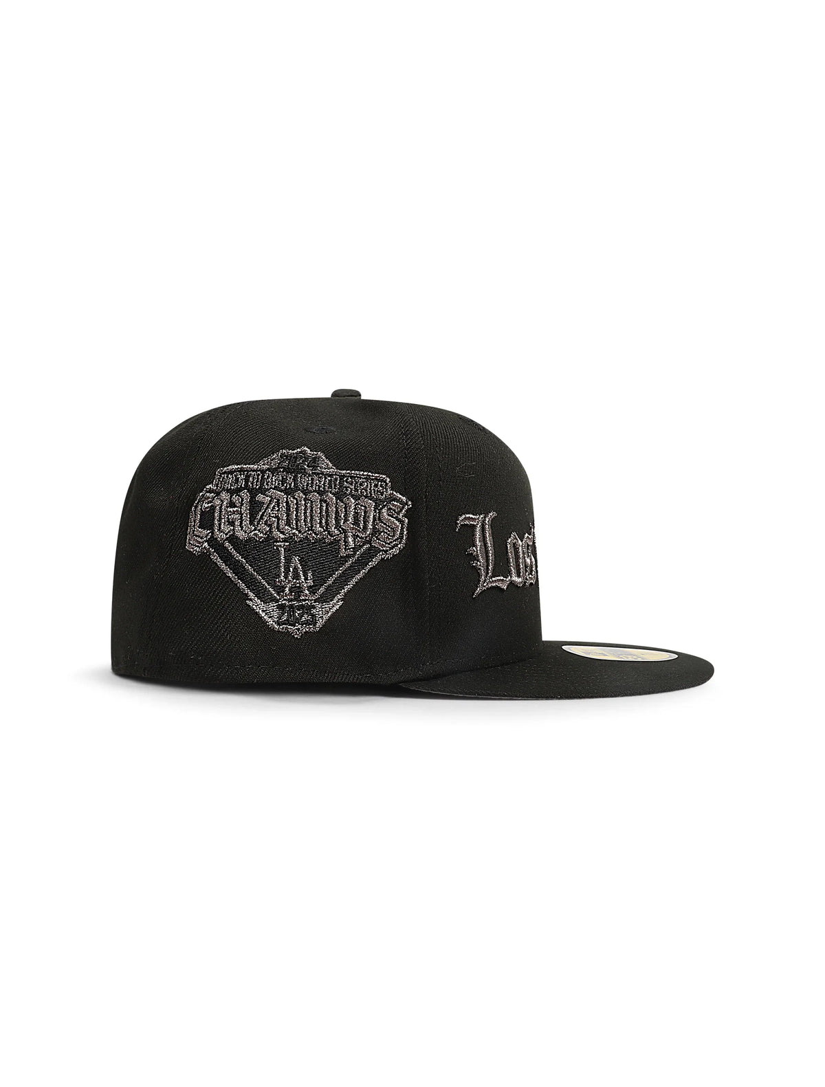 New Era 5950 LA Dodgers World Series Champs Hat - Black