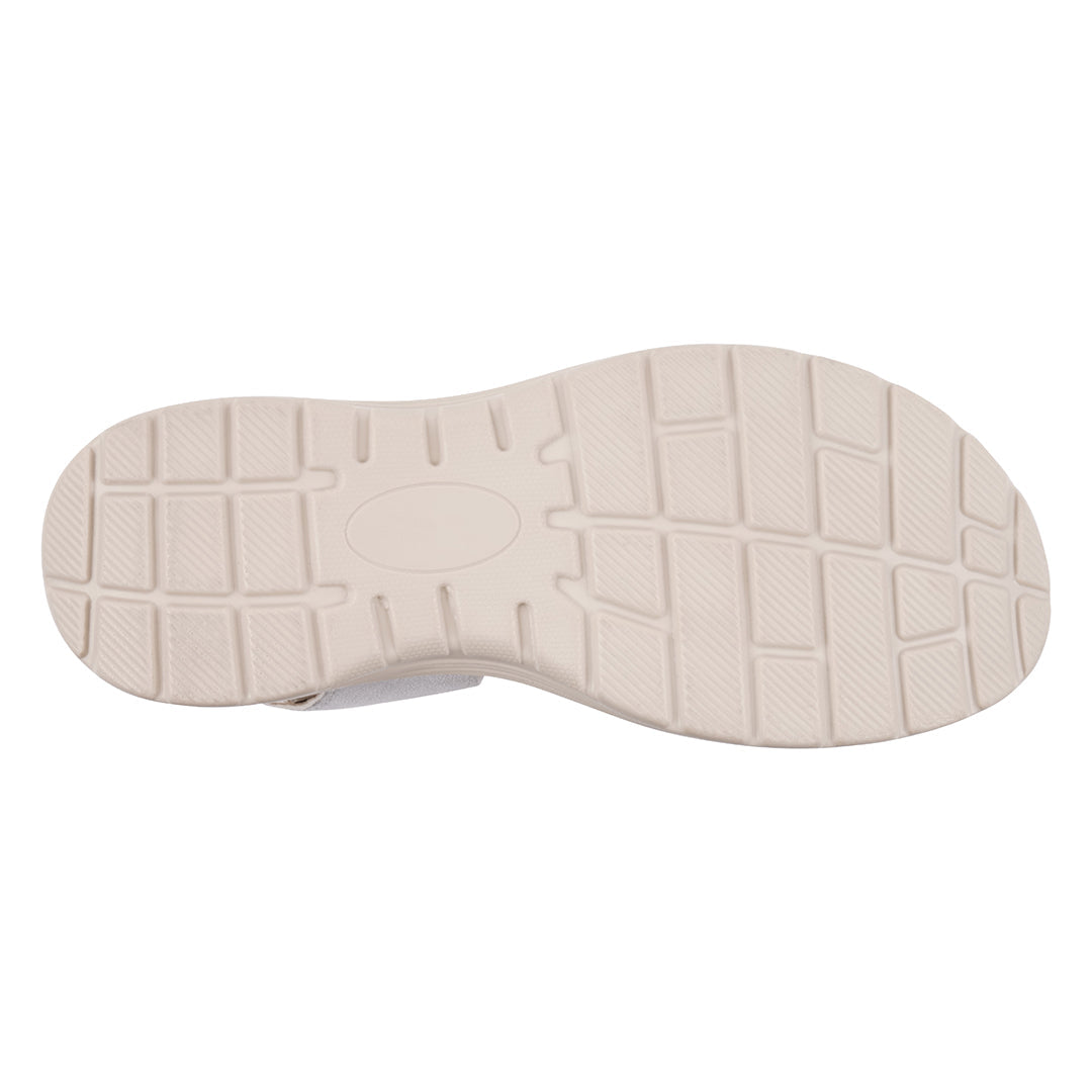 Women's Judy Silver Velcro Comfort Flat Sandals