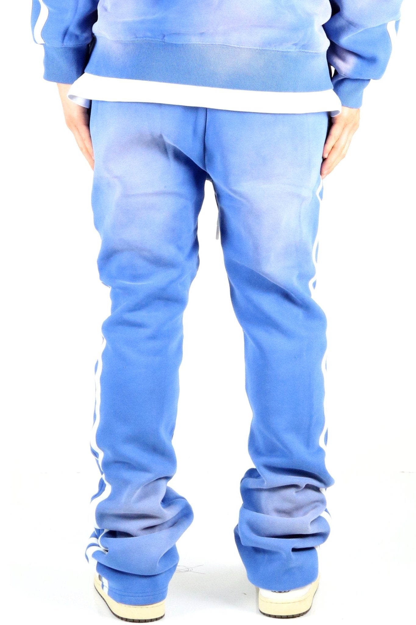 MAXX Heavy weight brushed vintage washing skinny flare stacked pants
