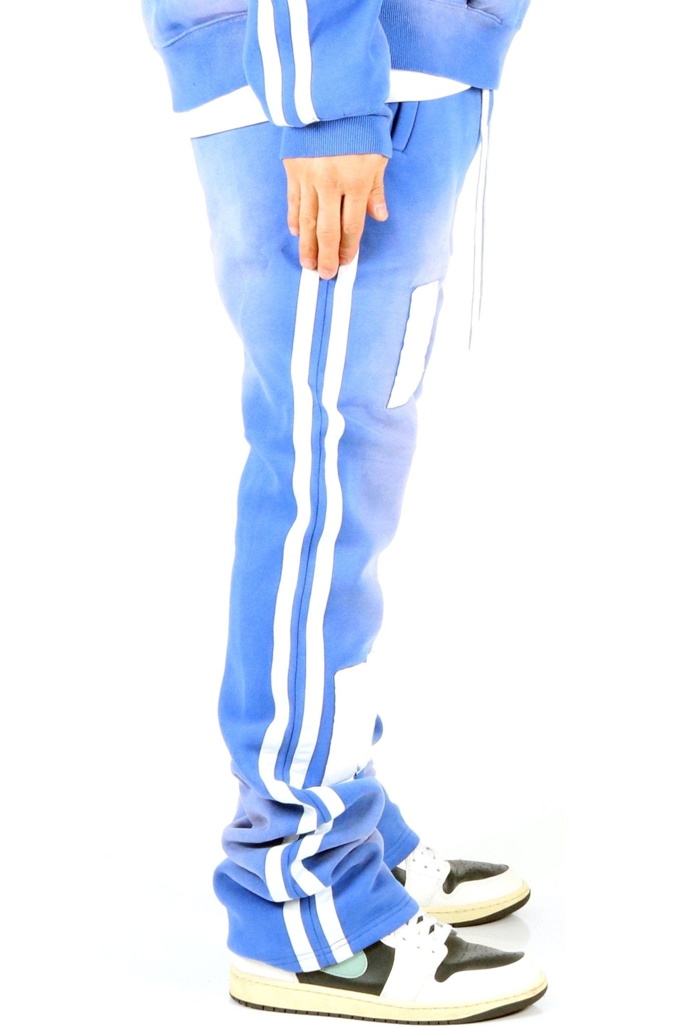 MAXX Heavy weight brushed vintage washing skinny flare stacked pants