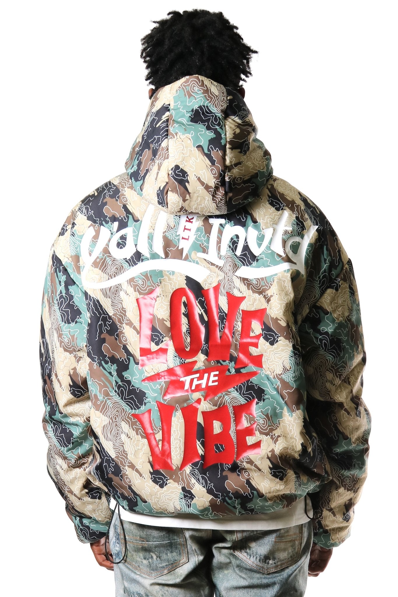 KAMI Padded Crop Style Nylon Pullover Jacket