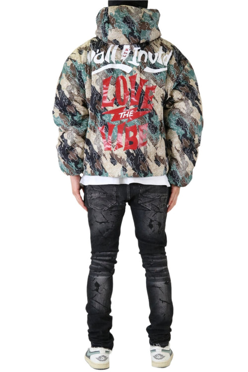 KAMI Padded Crop Style Nylon Pullover Jacket