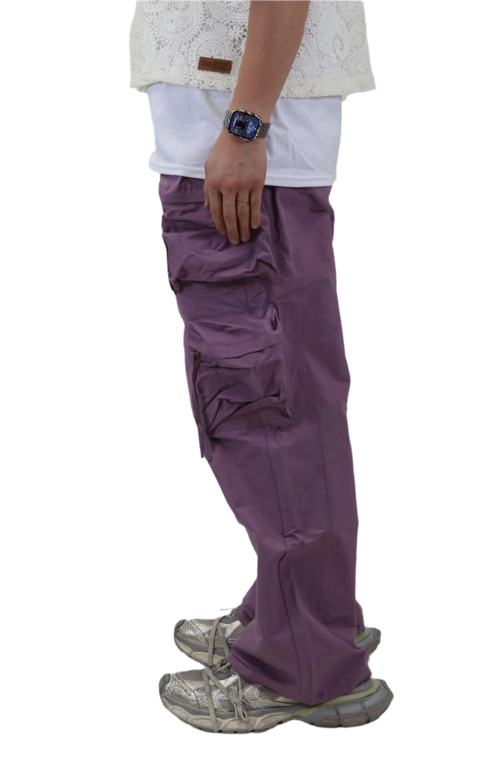 BOLIN FINE TWILL NYLON BAGGY FIT CARGO PANTS