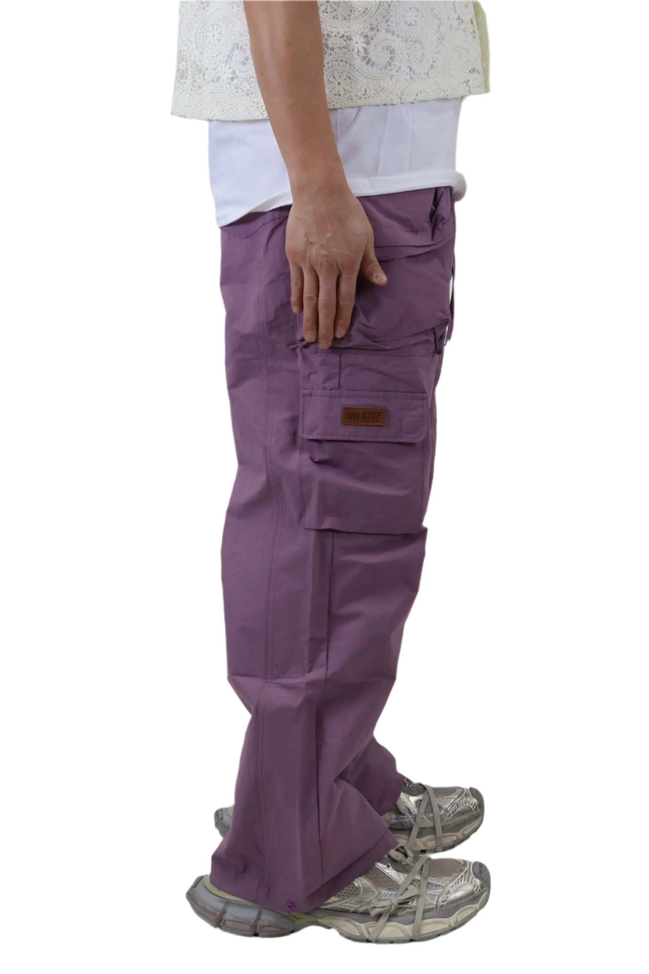 BOLIN FINE TWILL NYLON BAGGY FIT CARGO PANTS