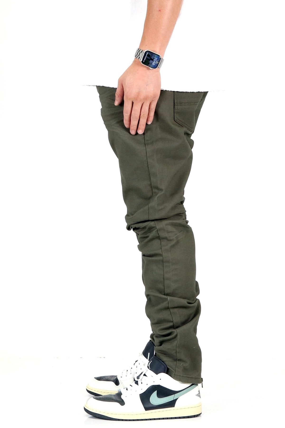 ROSEMONT Men's Premium Wax Coated Skinny Denim Pants