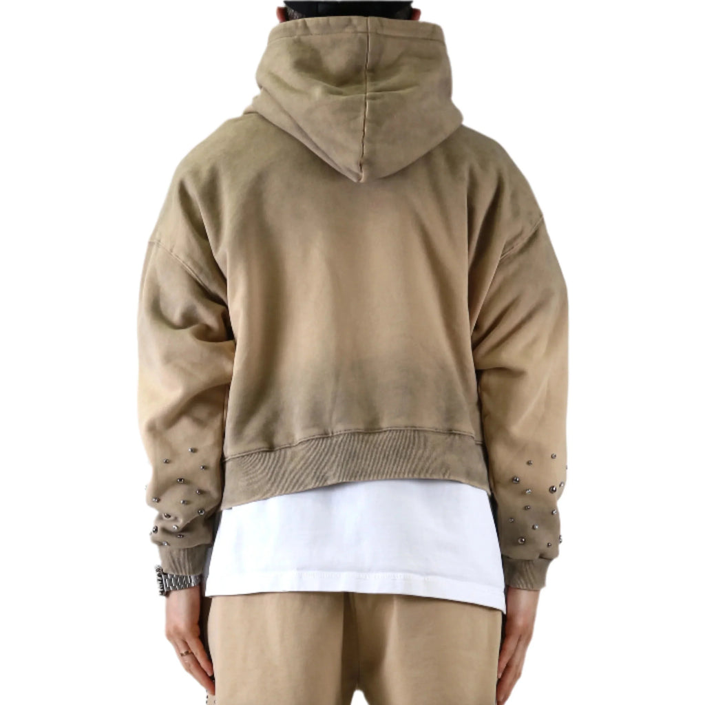 ERIN French Terry Long Sleeve Crop Top Full Zip Hoodie