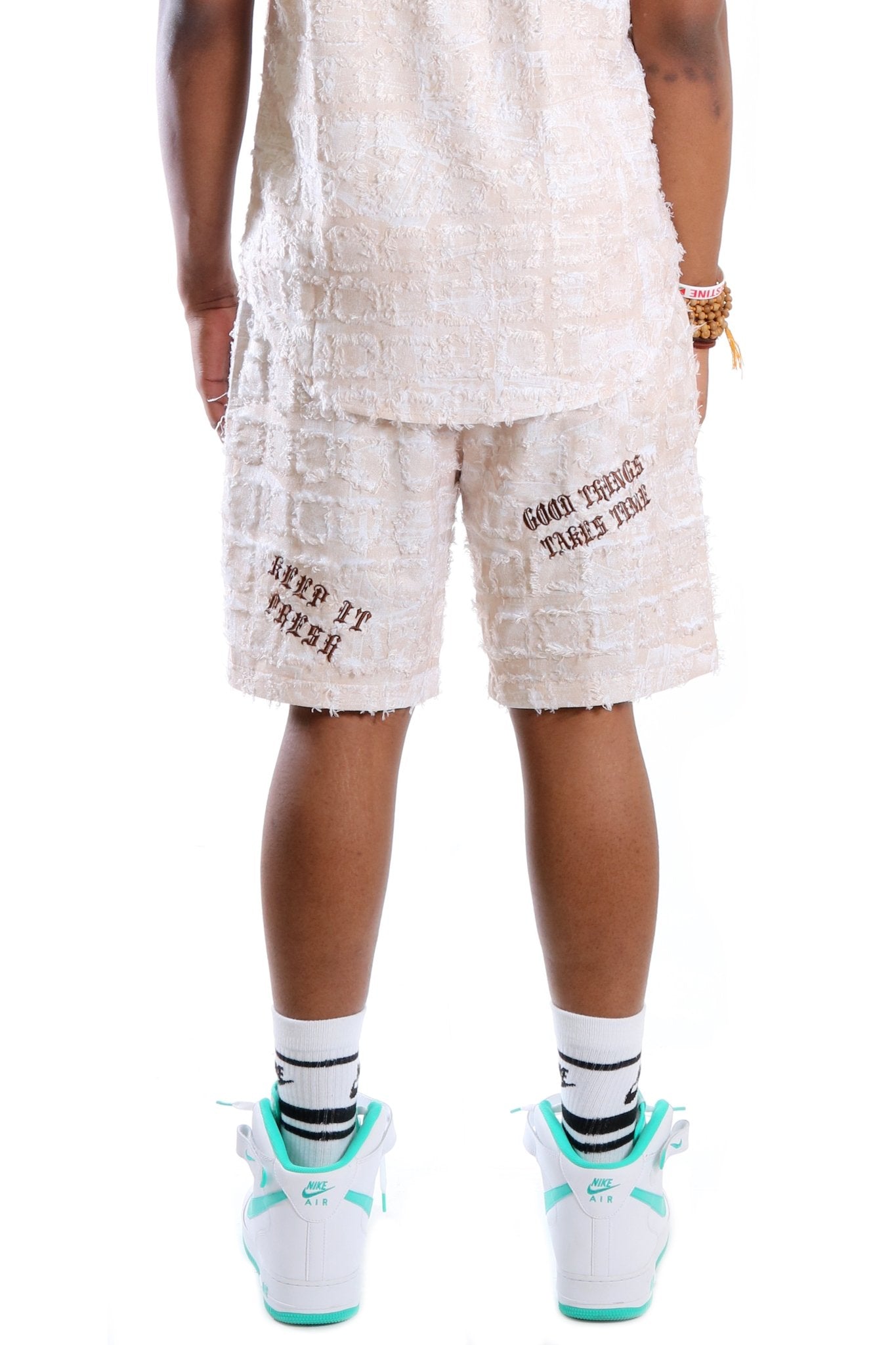 BATCH Men's ripped & repaired short pants