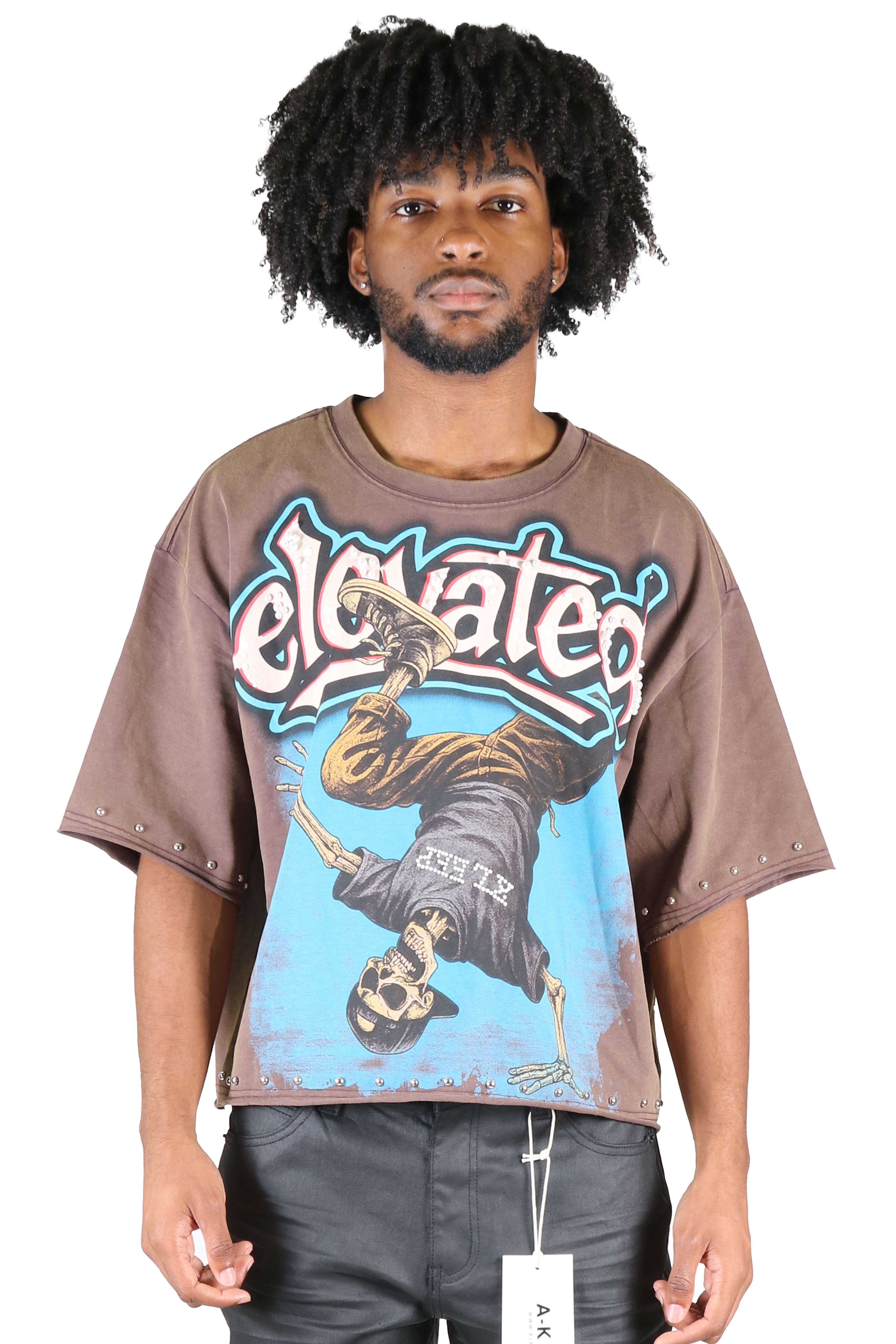 CENSIUS S/N Jersey 3/4 Sleeve Crop Top Tee