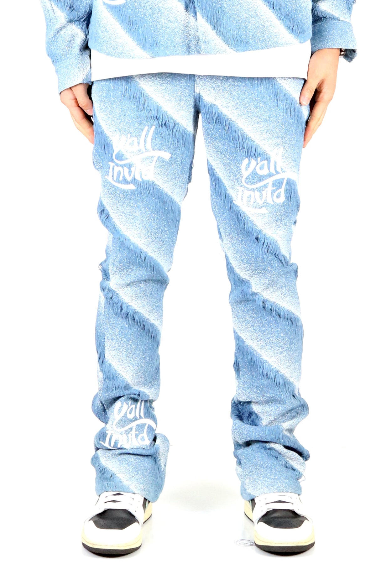 DUSTY Men's premium jacquard pattern slim fit denim pant.