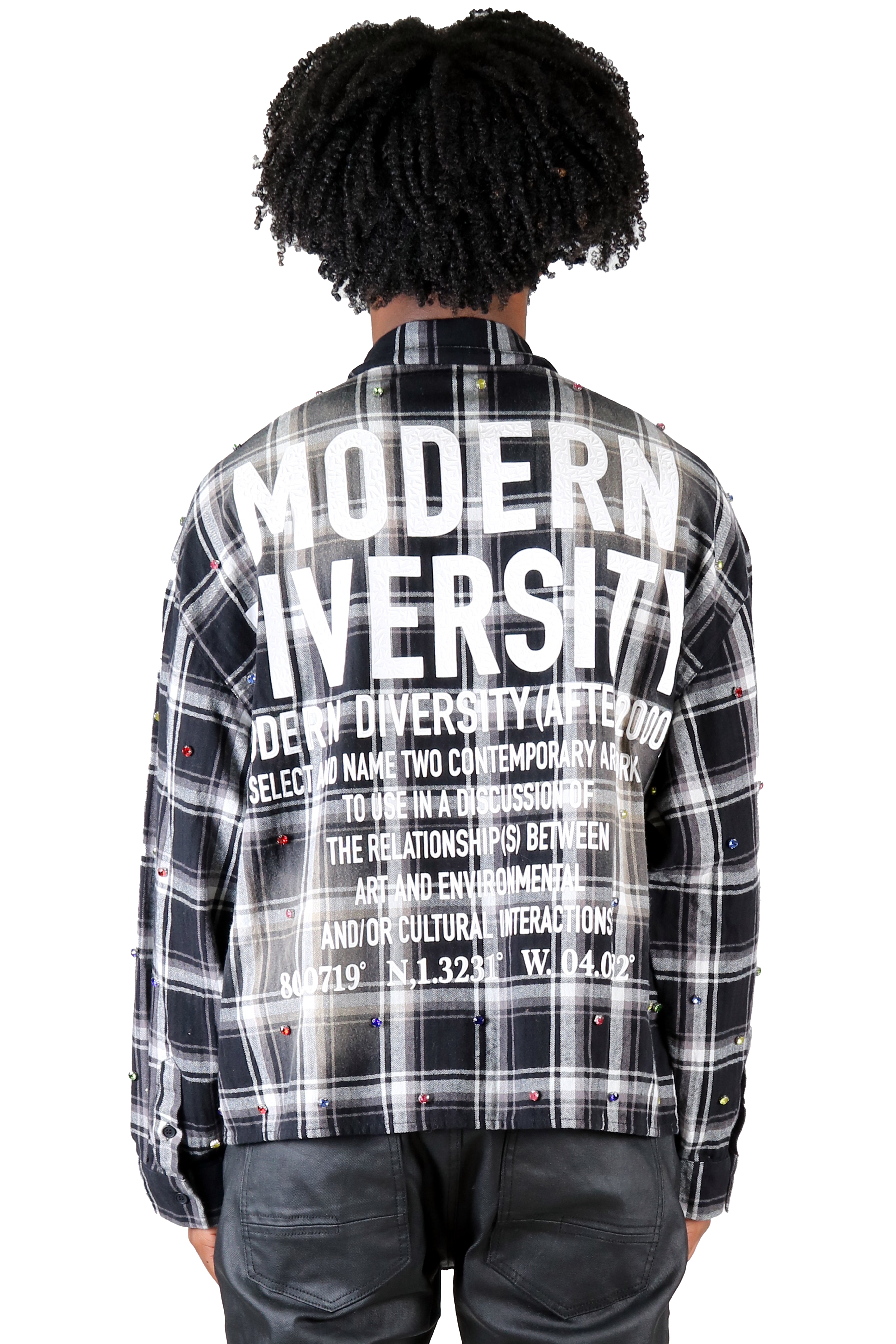 UMBRO Long Sleeve Washed Flannel Crop Top Button Down Shirt