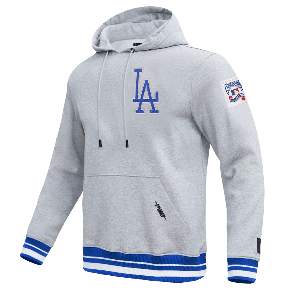 Pro Standard Los Angeles Dodgers Day One Rib Fleece Hoodie - Heather Grey
