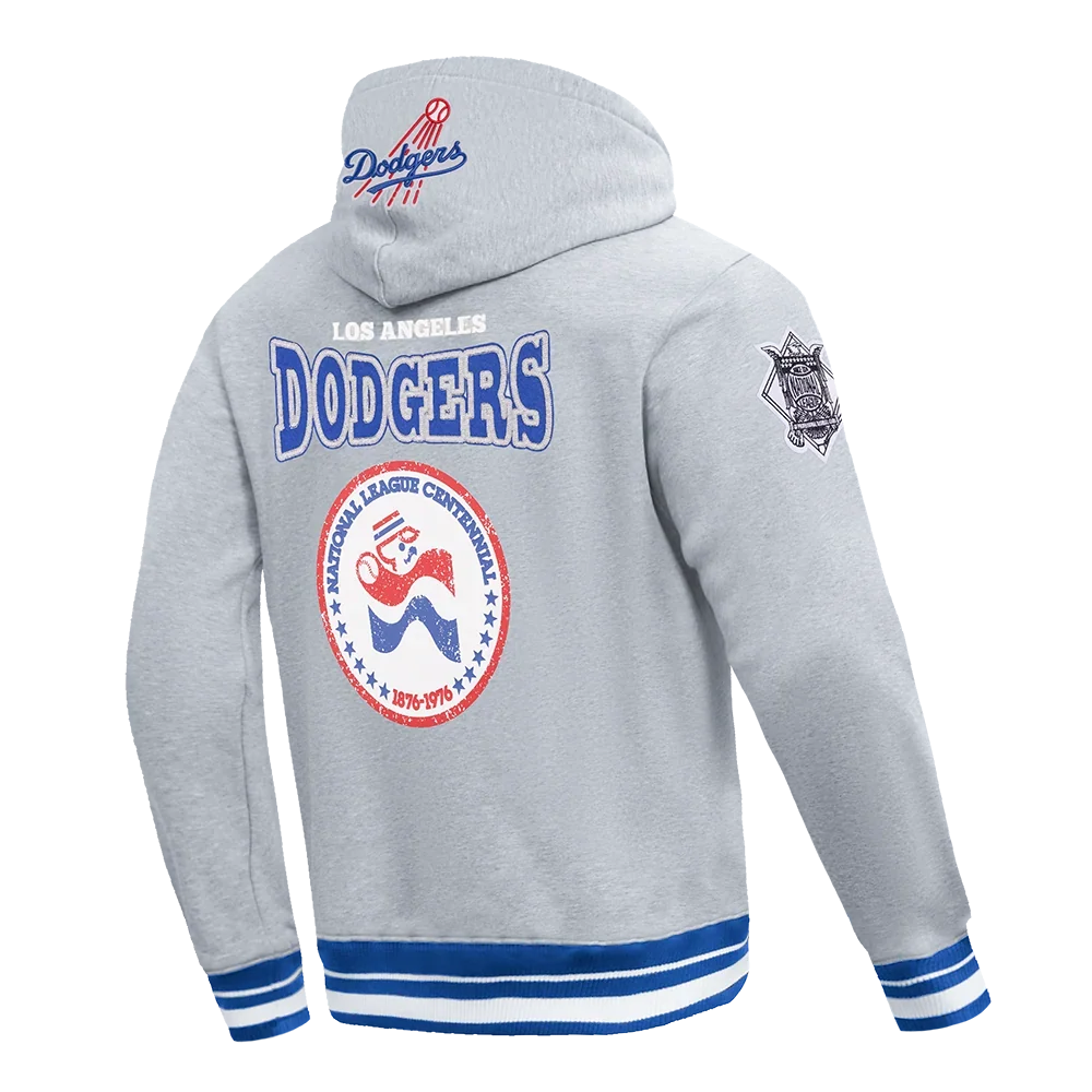 Pro Standard Los Angeles Dodgers Day One Rib Fleece Hoodie - Heather Grey