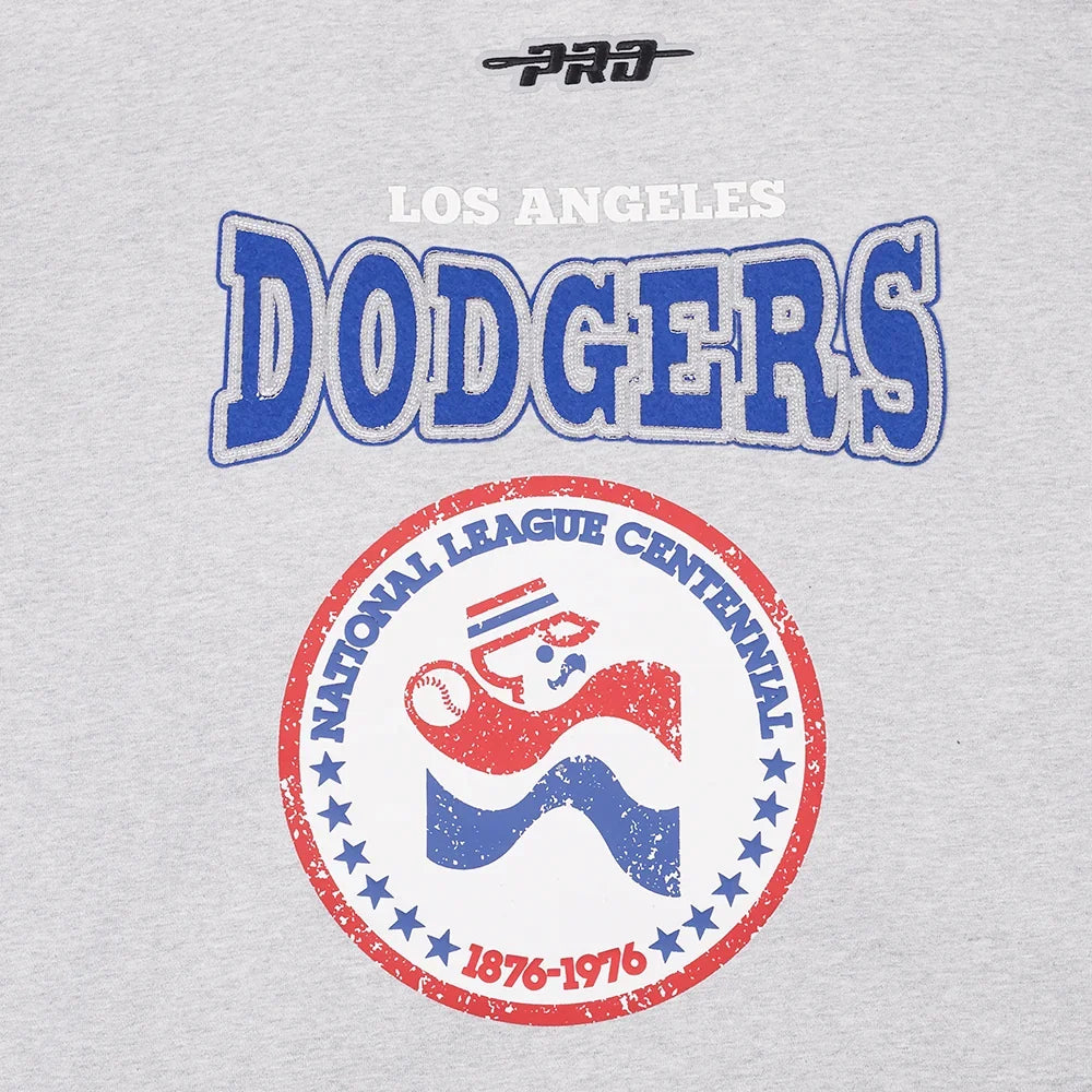 Pro Standard Los Angeles Dodgers Day One Rib Fleece Hoodie - Heather Grey