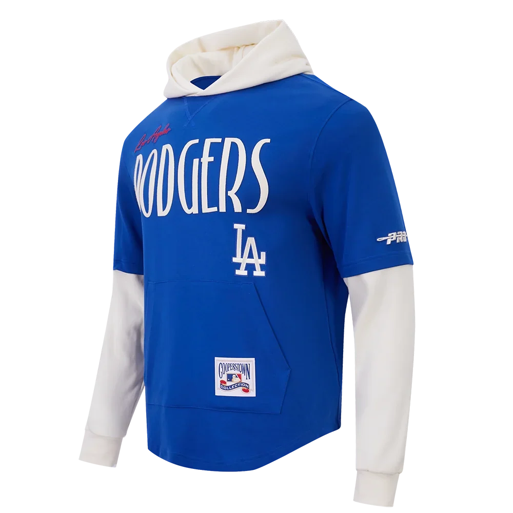 Pro Standard Dodgers Original Players Pullover Hoodie - Dark Blue